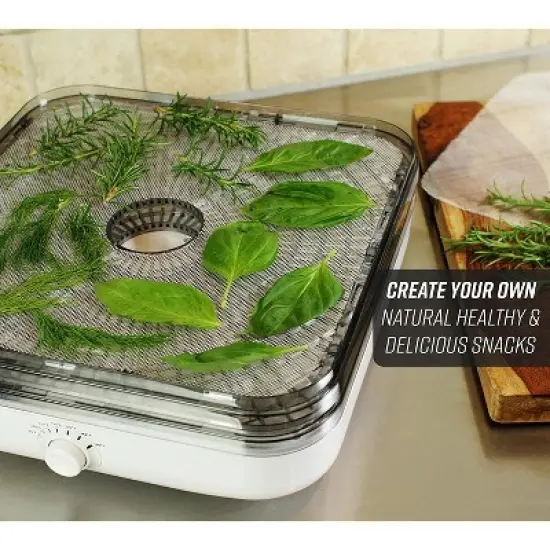 Ronco Turbo EZ-Store 5-Tray Dehydrator with Convection Air Flow, Food Preserver Adjustable Temperature Control, Quiet Operation image {6}