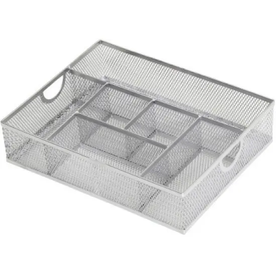 YBM Home 6 Compartment Mesh Cosmetic Organizer image {3}