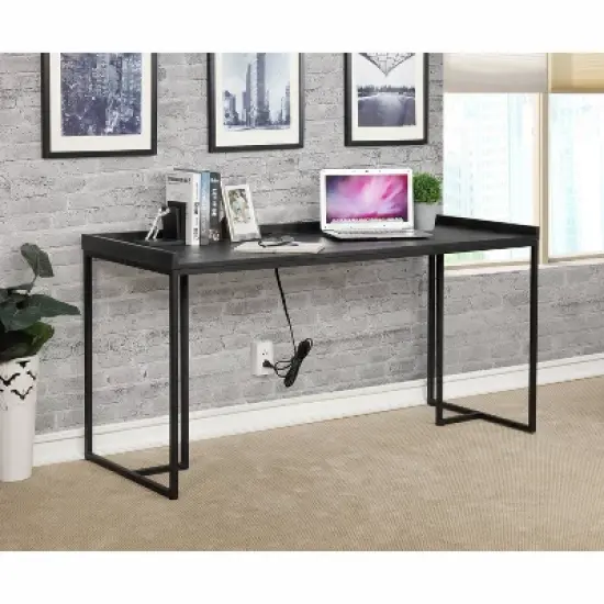 Marga Computer Desk with USB Port - miBasics image {3}