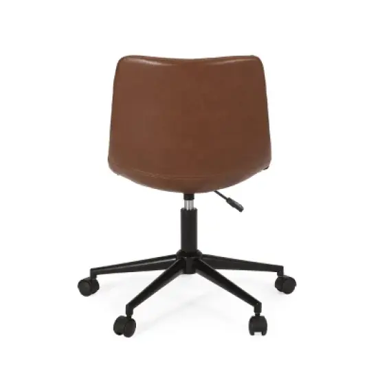 Jarvi Contemporary Upholstered Swivel Office Chair with Rolling Casters - Christopher Knight Home image {7}