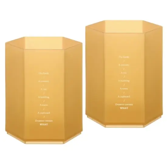 Unique Bargains Pencil Holder Plastic Hexagon Pen Cup Stationery Organizer for Office Desktop image {8}