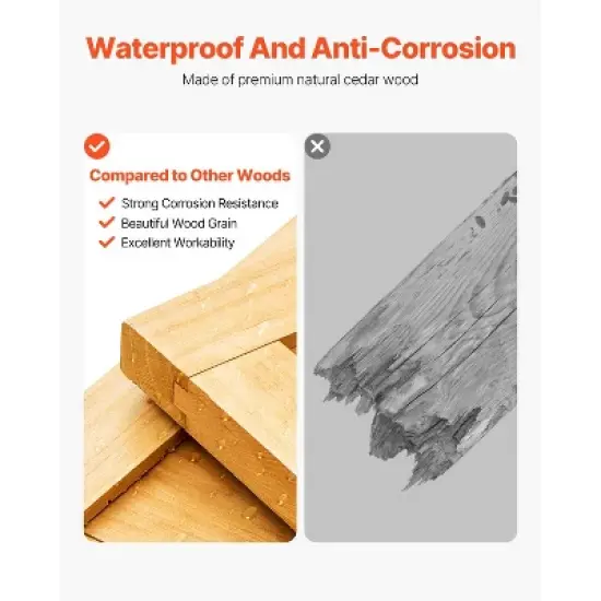 VEVOR Outdoor Storage Shed with Waterproof Roof and Metal Frame, Double Lockable Doors Garden Tool Shed Storage House Cabinet, 55"x67.5" image {2}