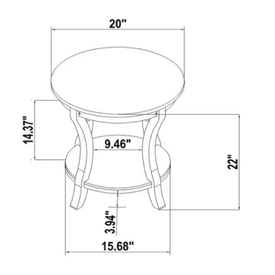 Shelburne Round Wood Accent Table Natural - Threshold&trade; image {3}