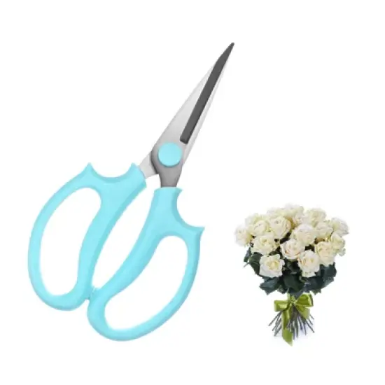 Unique Bargains Stainless Steel Garden Comfortable Grip Flower Pruning Shears image {8}