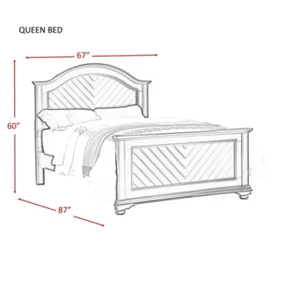 6pc Queen Addison Panel Bedroom Set Dove White - Picket House Furnishings image {10}