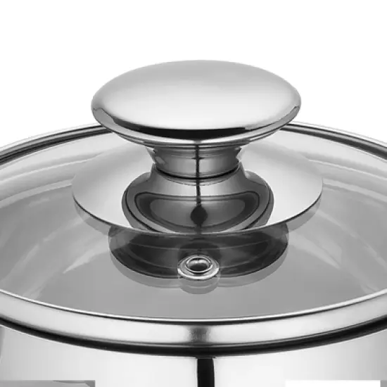 Kuchenprofi Mini Stockpot w/ Glass Lid, 0.7 qt., 4.75-Inch Diameter image {1}