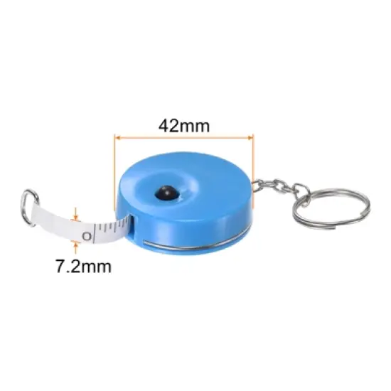 Unique Bargains Rulers and Measuring Tools Retractable Tailor Tape with Chain 60 inch/1.5m image {1}