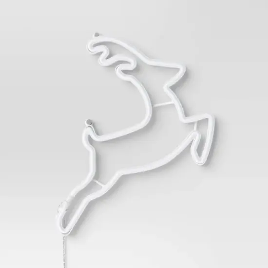 Christmas Faux Neon Leaping Green Deer - Wondershop&trade; image {2}