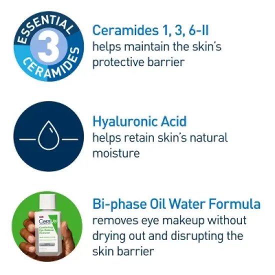 CeraVe Waterproof Liquid Eye Makeup Remover, Travel Size - 4 oz image {4}