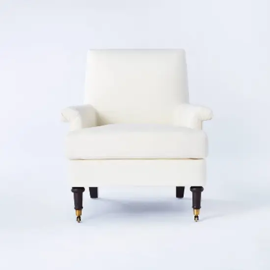 Mercer Rolled Upholstered Armchair with Casters - Threshold&trade; designed with Studio McGee image {9}