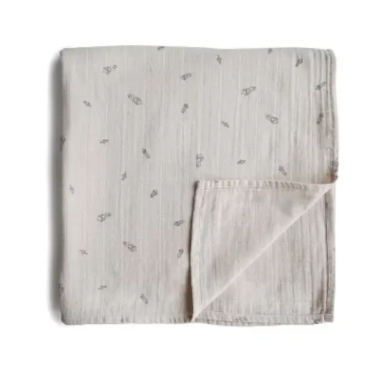 Mushie Muslin Swaddle Blanket Organic Cotton image {10}