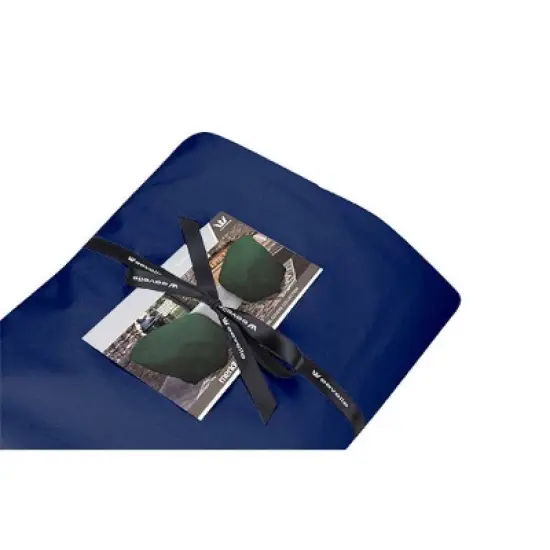 Eevelle 69" Meridian Round Table Fire Pit Cover Navy Blue image {1}