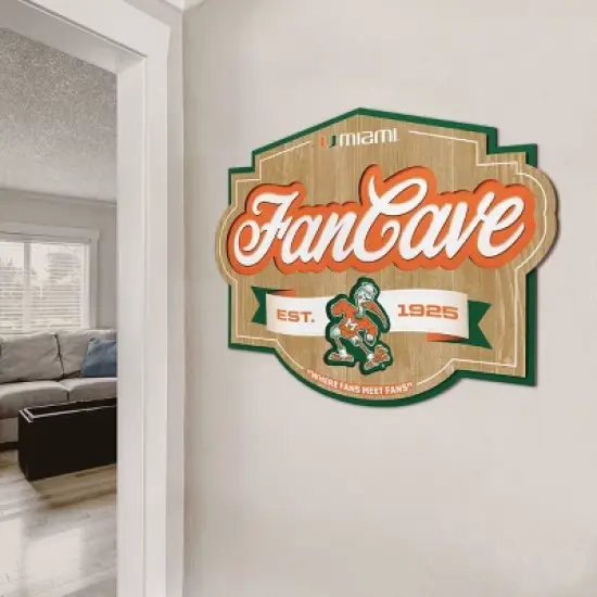 NCAA Miami Hurricanes Fan Cave Sign image {2}
