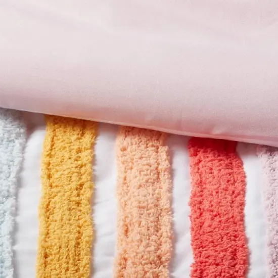 Toddler Rainbow Kids' Comforter - Pillowfort&trade;: Floral Botanical Design, Recycled Polyester, OEKO-TEX Certified image {2}