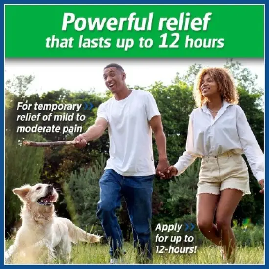 Salonpas Pain Relief Patch, Up to 12 Hours Temporary Relief of Mild to Moderate Pain, Backache, Sore Muscle, Sprains, Bruises, Large 9 Count image {2}