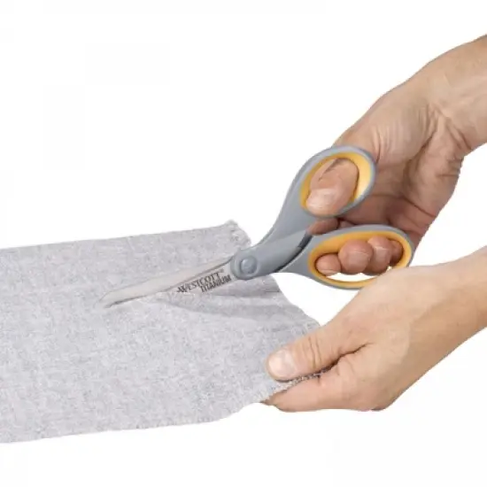 Westcott&reg; Soft Grip Titanium Bonded Scissors, 8" Straight, Pack of 2 image {4}