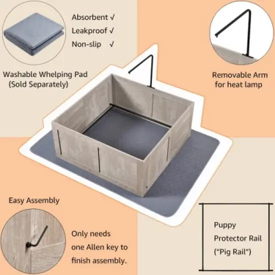 unipaws Whelping Box for Dogs and Cats image {2}