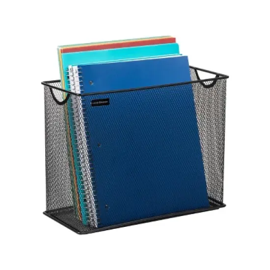 Mesh Desk File Black - Mind Reader: Metal File Organizer & Holder, Desk File Folder Storage Bin, No Assembly Required image {3}