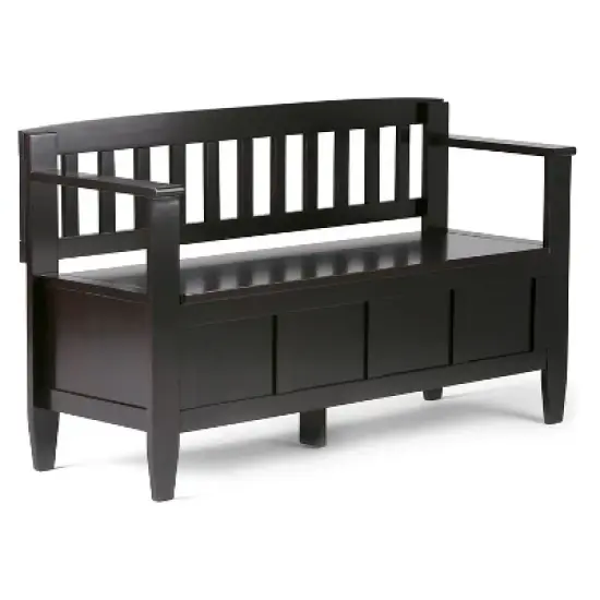 48" Riverside Solid Wood Entryway Storage Bench - Wyndenhall image {11}
