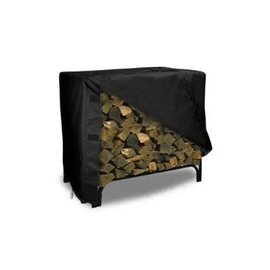 Eevelle 48" Meridian Firewood Log Rack Cover Raven Black image {9}