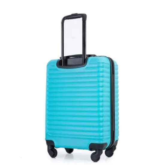 Gulches 20" Lightweight Carry-On Luggage, Spinner Wheels, Turquoise, Durable ABS Material image {5}