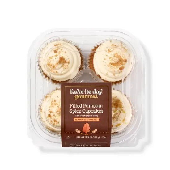 Gourmet Pumpkin Spice Cupcakes - 11.5oz/4ct - Favorite Day&trade; image {3}