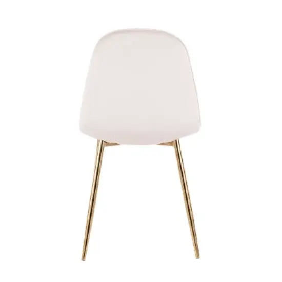 Set of 2 Pebble Contemporary Dining Chairs Gold/Cream - LumiSource image {4}