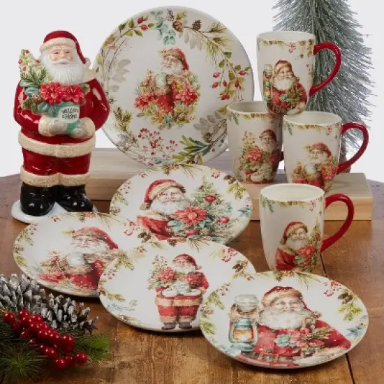 11" 4pk Earthenware Christmas Story Dinner Plates - Certified International image {2}