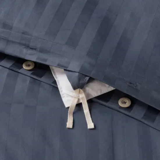 3pc Luxe Striped Damask Duvet Cover and Sham Set - Threshold&trade; image {4}