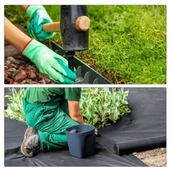 Unique Bargains Garden Stake Plastic Landscape Spike for Holding Fabric Lawn Edging Tarps image {4}