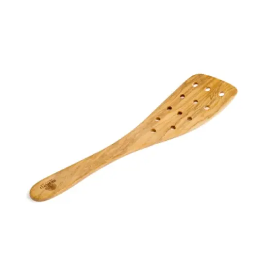 Berard Handcrafted Olive Wood 12 Inch Curved Slotted Spatula image {5}
