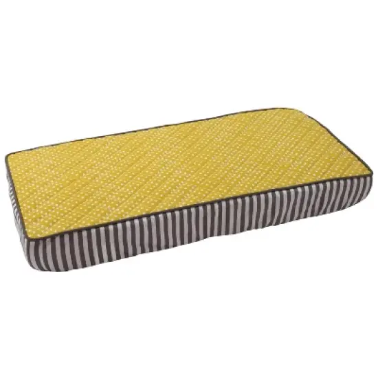 Bacati - Dots/Pin Stripes Yellow Pin Dots Changing Pad Cover image {7}