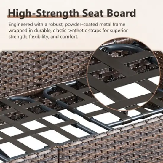 Belord 75" Outdoor Sofa PE Wicker Patio Couch, Patio Furniture Sofa Couch with Deep Seat and Olefin Cushion Cover for Porch Balcony Deck image {5}