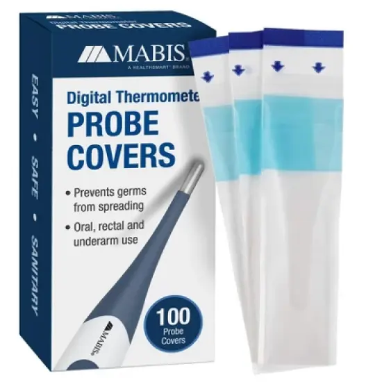 MABIS Disposable Digital Thermometer Probe Covers &ndash; 100 Count, Oral, Rectal, Underarm image {4}