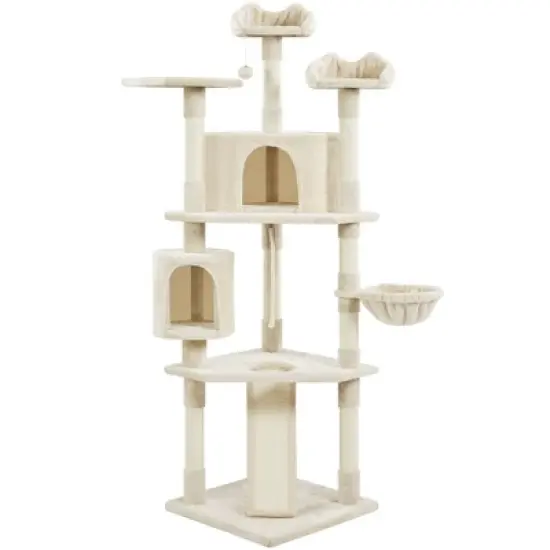 Yaheetech 79"H Large Cat Tower with Condos & Scratching Posts image {12}