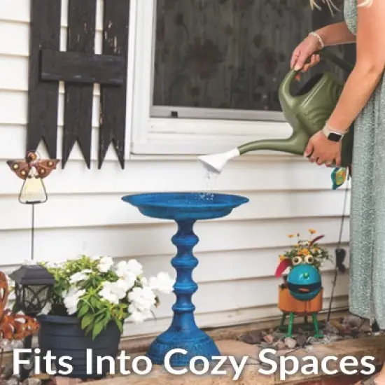 Sunnydaze Backyard Beauty Cast Aluminum Metal Bird Bath image {11}