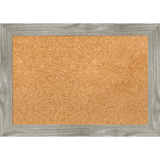 Amanti Art Dove Greywash Square Framed Corkboard, Natural Cork image {9}