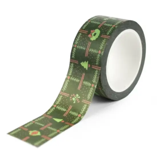 Mary Engelbreit Fir Branch Dark Green Crafting Washi Tape; 20mm image {2}