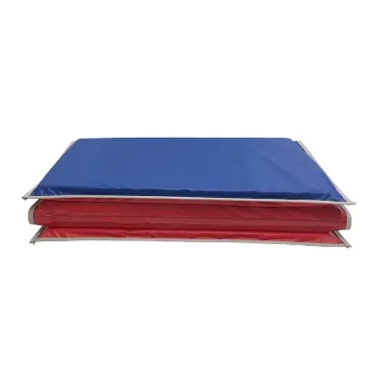 KinderMats&reg; Basic KinderMat, 1" Thick, Red/Blue with Gray Binding image {1}