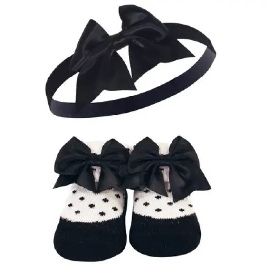 Hudson Baby Girl Headband and Socks Giftset, Fancy, One Size image {3}