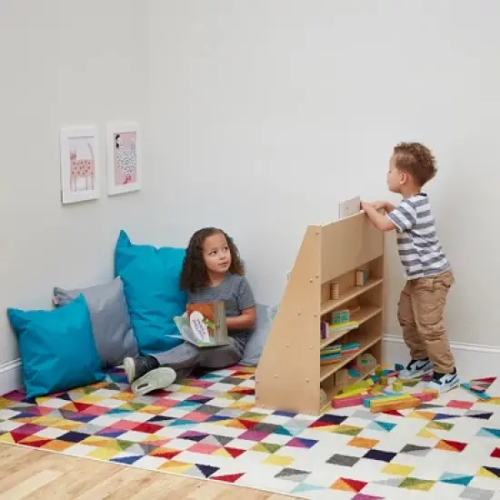 ECR4Kids Birch Streamline Book Display Stand, Kids Wooden Book Rack, Forward Facing Bookshelf image {5}