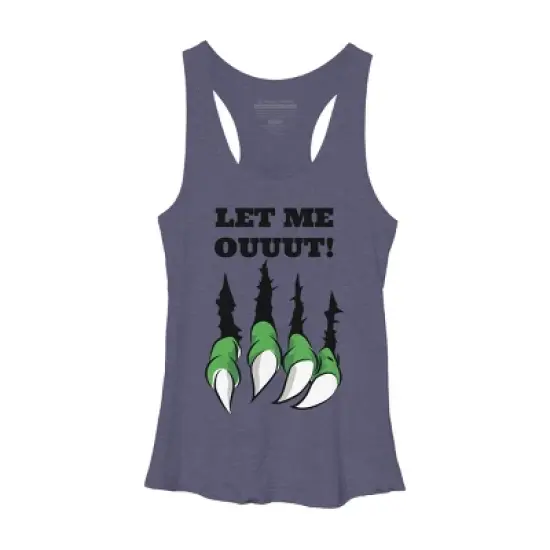 Women's Design By Humans Let the monster out halloween By ArtStyleAlice Racerback Tank Top image {5}