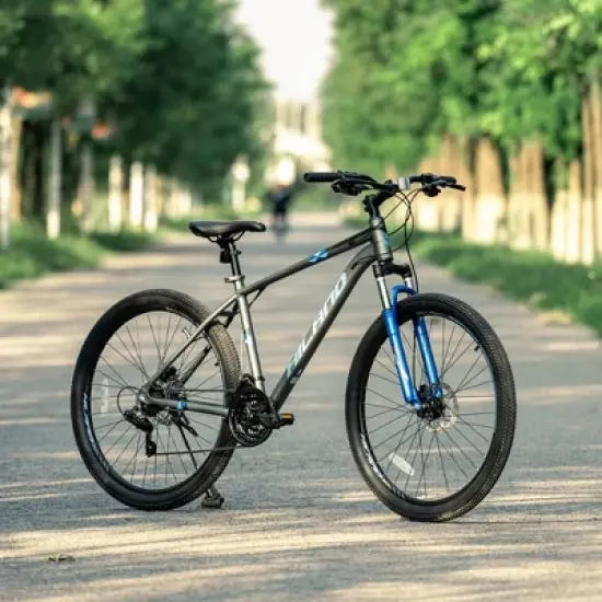 HILAND 27.5 inch Mountain Bike 21 Speeds, Lock-Out Suspension Fork, Aluminum Frame Hydraulic Disc-Brake for Men Women Adluts image {2}