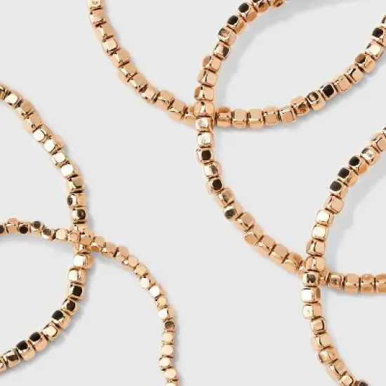 Beaded Stretch Bracelet Set 5pc - Universal Thread&trade; Gold image {3}