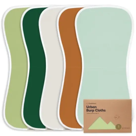 5pk Urban Baby Burp Cloths, Organic Burping Cloth for Babies, Burp Rags for Baby Girls, Boys image {19}