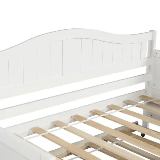 Twin Wooden Daybed with Trundle Bed-ModernLuxe image {7}