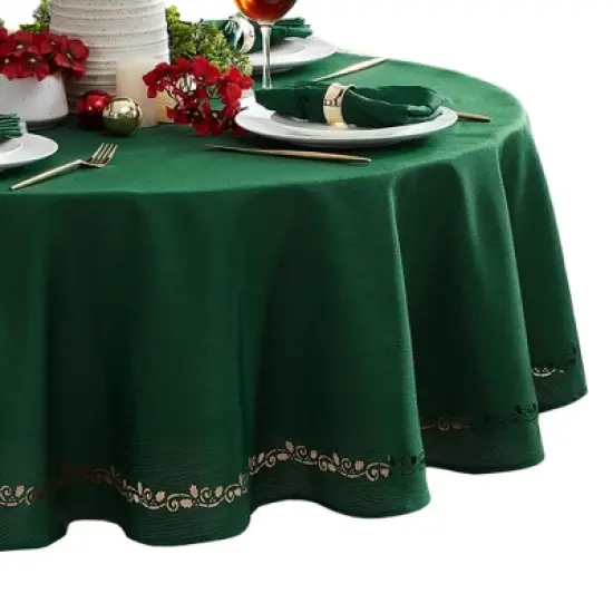 Elrene Holly Scroll Laser Cut Tablecloth - Elrene Home Fashions image {4}