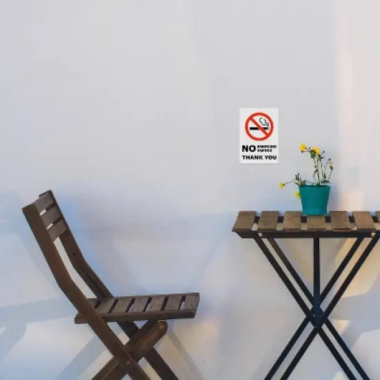 Avery No Smoking/Vaping Thank You Sign Label Stickers, Waterproof, UV Resistant, Preprinted, 5" x 3.5", 8 Stickers image {2}