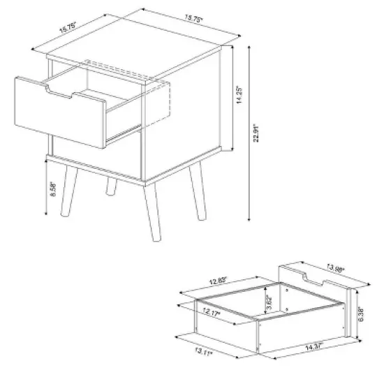 Modern Kids' Nightstand White - Pillowfort&trade; image {6}