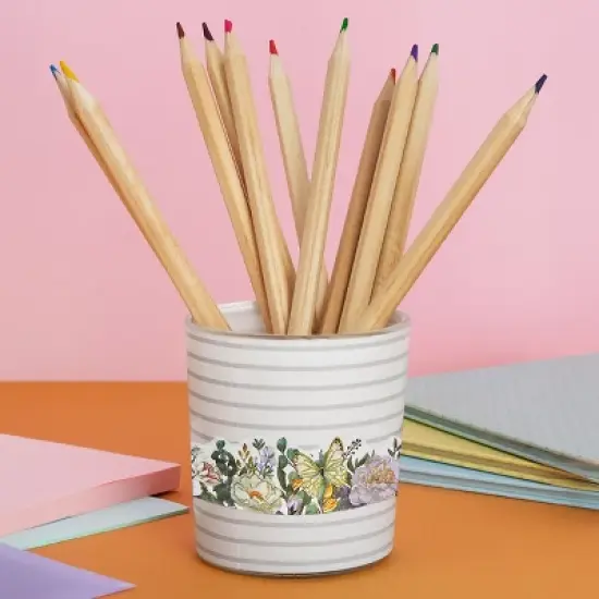 Wrapables Landscape Floral Metallic Gold Foil Washi Tape, 30mm x 3M image {13}